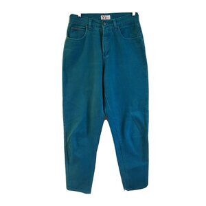 Vintage NY Jeans Super High Mom Jeans Size 6 Turqoise Tapered 100% Cotton